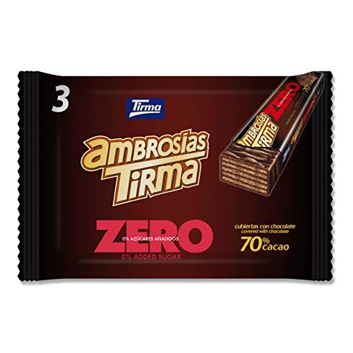Tirma Ambrosía Zero Chocolate 70% Cacao, Sin Azúcares Añadidos (3 Unidades X 21,5 G) 64,5 g