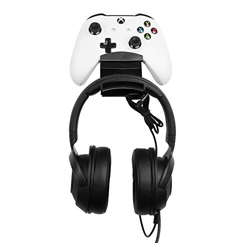 Tiuihu - Soporte de pared para mando de gamepad y auriculares, diseño para Xbox One, PS4, PS3, Dualshock, interruptor, PC, serie de acero, Steam Tiuihu - Soporte de pared para mando de gamepad y auriculares, diseño para Xbox One, PS4, PS3, Dualshock, interruptor, PC, serie de acero, Steam