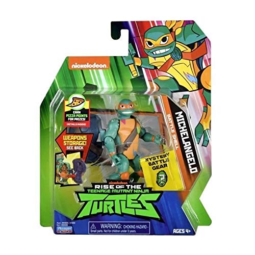 TMNT- Figura articulada con Accesorios – Mikey Carapace (GIOCHI PREZIOSI TU202D11)