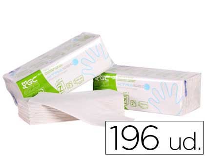 Toalla de papel mano engarzada ecologica xtrasec 20x23 cm 2 capas paquete con 196 unidades