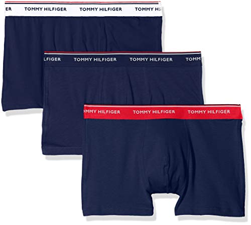 Tommy Hilfiger 3p Trunk Bóxer, Multicolor (Multi/Peacoat 904), Large (Pack de 3) para Hombre