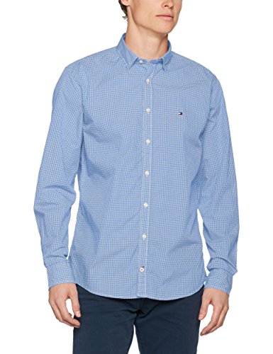 Tommy Hilfiger Devan CHK NFH5 Camisa, Azul (Shirt Blue/Classic White), 45 cm (Talla del Fabricante: XX-Large) para Hombre