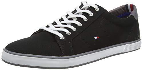 Tommy Hilfiger H2285arlow 1d, Zapatilla de Deporte Baja del Cuello Hombre, Negro (Nero), 44 EU