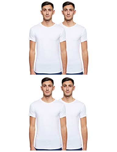 Tommy Hilfiger Vn tee SS 3 Pack Premium Essentials Camiseta, Blanco 100, M (Pack de 3) para Hombre Tommy Hilfiger Vn tee SS 3 Pack Premium Essentials Camiseta, Blanco 100, M (Pack de 3) para Hombre