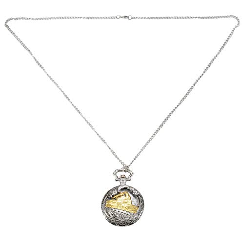 TOOGOO Reloj de Bolsillo de Cuarzo Hueco Locomotora de Tren de Oro Caja de Plata Vintage Pendiente de Collar Regalo de La Se?Ora de Los Hombres TOOGOO Reloj de Bolsillo de Cuarzo Hueco Locomotora de Tren de Oro Caja de Plata Vintage Pendiente de Collar Regalo de La Se?Ora de Los Hombres