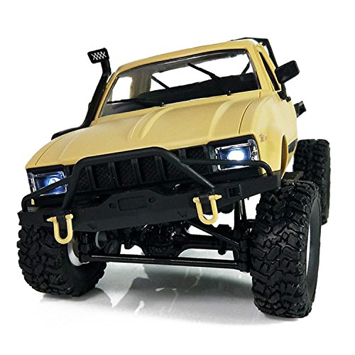 TOOGOO WPL C14 1:16 Escala 2.4G 2CH 4WD Semirremolque Todoterreno RC RTR Camion de Escalar de ninos Amarillo TOOGOO WPL C14 1:16 Escala 2.4G 2CH 4WD Semirremolque Todoterreno RC RTR Camion de Escalar de ninos Amarillo
