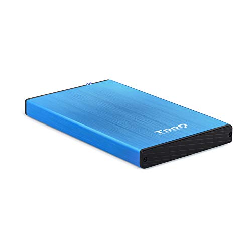 TooQ TQE-2527BL - Carcasa para discos duros HDD de 2.5", (SATA I/II/III de hasta 9.5 mm de alto, USB 3.0), aluminio, indicador LED, color azul, 50 grs. TooQ TQE-2527BL - Carcasa para discos duros HDD de 2.5", (SATA I/II/III de hasta 9.5 mm de alto, USB 3.0), aluminio, indicador LED, color azul, 50 grs.