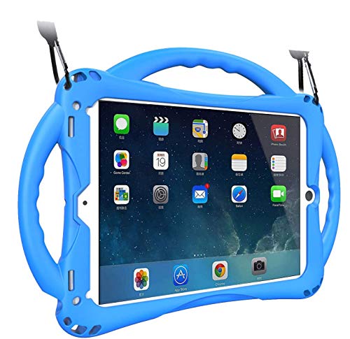 TopEsct 2018/2017 Edición iPad 9.7"/ iPad Air Funda para Niños,Shock Proof Material Silicona con Manija para Apple iPad 5th/6th, iPad Air, iPad Air 2,iPad Pro 9.7(iPad 9.7, Azul)