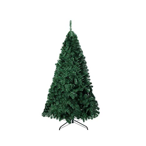 TopVita - Árbol de Navidad artificial con soporte de metal plegable, 1,5 m, 1,8 m, 2,1 m, 2,4 m