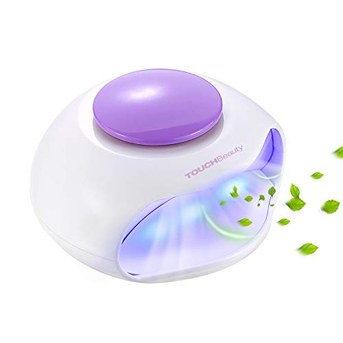 TOUCHBeauty Secador de uñas con aire LED, lámpara de uñas LED, secador de esmalte de uñas portátil con ventilador y luz LED para barniz de uñas normal, esmalte de uñas con gel LED AG-0889B