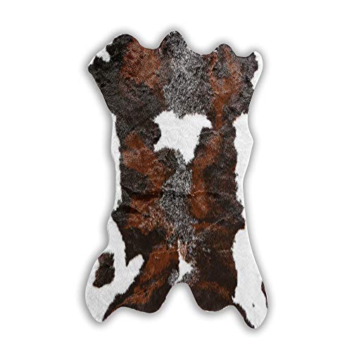 townssilk Alfombra de piel de vaca sintética con estampado de vaca para decoración occidental de piel de becerro sintética de piel de vaca, alfombra de área de piel de 29 x 43 pulgadas