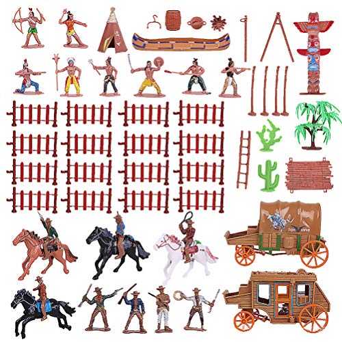TOYANDONA 1 Juego de Juguetes de Indios Y Vaqueros, Figuritas de Nativos Americanos Figuras de Plástico para Decoración O Juguete TOYANDONA 1 Juego de Juguetes de Indios Y Vaqueros, Figuritas de Nativos Americanos Figuras de Plástico para Decoración O Juguete