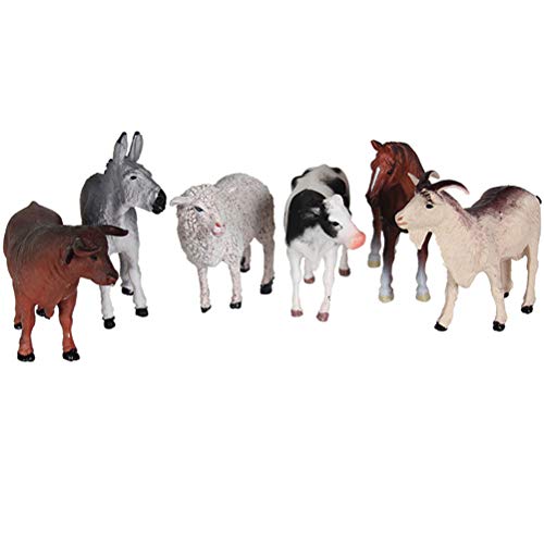 Toyvian Mini Juego de Juguetes de Animales de Bosque, 6 Piezas de plástico Animales de Granja Modelos Toyvian Mini Juego de Juguetes de Animales de Bosque, 6 Piezas de plástico Animales de Granja Modelos