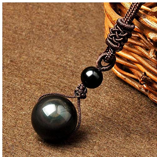 Transferencia Negro obsidiana Arco Iris del Ojo Granos de la Bola Lucky Love Collares y Colgantes de Piedra Natural para Hombres y Mujeres Transferencia Negro obsidiana Arco Iris del Ojo Granos de la Bola Lucky Love Collares y Colgantes de Piedra Natural para Hombres y Mujeres