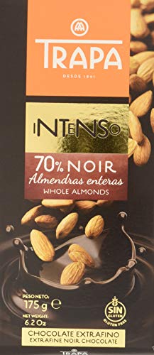 Trapa Intenso Noir 70 % con Almendras Enteras 175 g Trapa Intenso Noir 70 % con Almendras Enteras 175 g