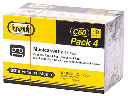Trevi C60 HR Pack 4 Audio Cassette 60 min 4 Pieza(s) - Cinta de Audio/Video (60 min, 4 Pieza(s))