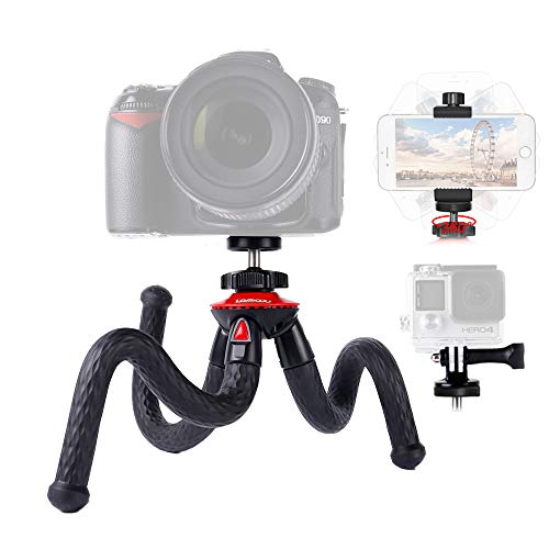 Tripode para Movil, Lammcou Tripode Flexible Mini Gorilla Pod Trípode Portátil+ Rotación 360° Soporte Movil Tripode + Adaptador GoPro, Tripod iphone x 11 Huawei Canon Sony Nikon DSLR Camera Tripod Kit Tripode para Movil, Lammcou Tripode Flexible Mini Gorilla Pod Trípode Portátil+ Rotación 360° Soporte Movil Tripode + Adaptador GoPro, Tripod iphone x 11 Huawei Canon Sony Nikon DSLR Camera Tripod Kit