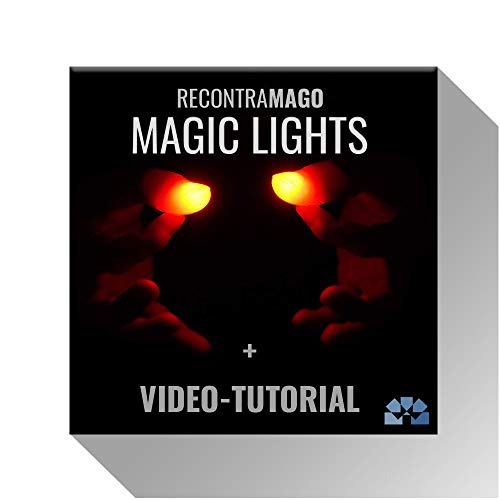 Trucos de Magia -Magia con Luces Rojas que aparecerán y desaparecerán en tus manos. Nuevo sistema mejorado. Dos pulgares Luminosos trucos de magia para adultos. Incluye link a video (ROJOS)
