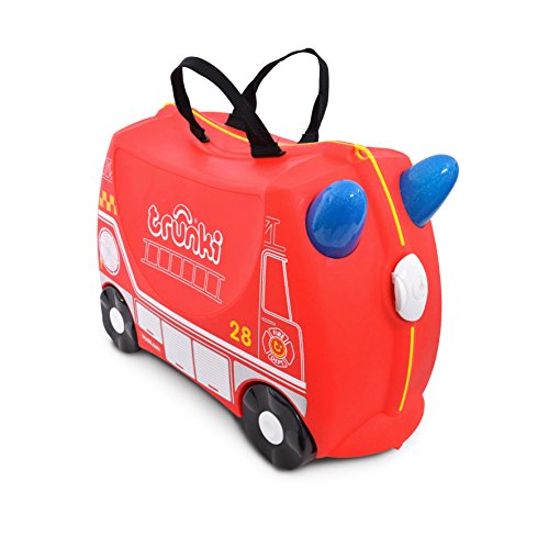 Trunki Maleta correpasillos y equipaje de mano infantil: Camión de bomberos Frank (Rojo)