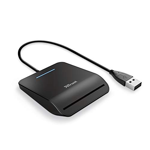 Trust Lector de DNI, Compatible con todas las tarjetas DNI, Cumple con FIPS 201, FIPS TAA e ISO 7816 Clase A, B, C, Cable de 100 cm, USB Plug & Play Trust Lector de DNI, Compatible con todas las tarjetas DNI, Cumple con FIPS 201, FIPS TAA e ISO 7816 Clase A, B, C, Cable de 100 cm, USB Plug & Play