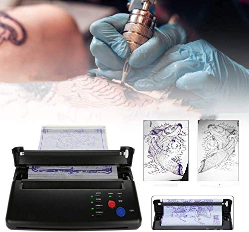 TTLIFE Máquina de transferencia de tatuajes Máquina de papel encerado caliente con cinco botones de función Modo de escaneo Cis Fotocopiadora térmica Se utiliza para imprimir y transferir tatuajes