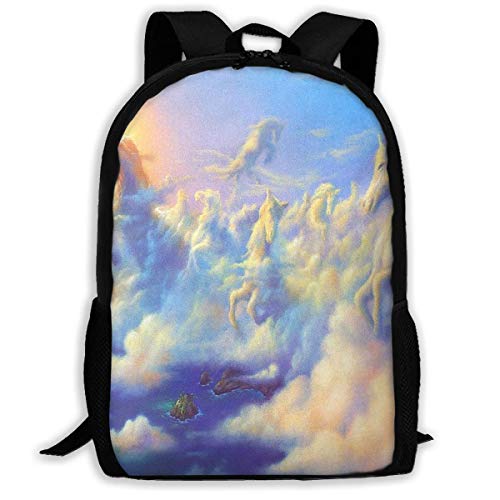 TTmom Zaini/Zaino Casual,Borse a Zainetto, Backpack For Girls Boys Cloud Fantasy Sky Zipper School Bookbag Daypack Travel Rucksack Gym Bag For Man Women