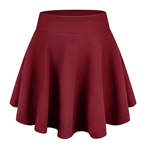 Tuopuda Falda Mini Skater Casual versátil elástica Acampanada versátil básica Falda Escolar Plisada Falda tutú para Mujeres niñas Tuopuda Falda Mini Skater Casual versátil elástica Acampanada versátil básica Falda Escolar Plisada Falda tutú para Mujeres niñas