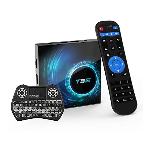 TUREWELL Android Box, T95Z Plus Android 9.0 TV Box Amlogic S905X3 Quad-Core Cortex-A55 4 GB RAM 64 GB ROM Soporte 2.4G/5.0 GHz Dual-Band WiFi BT4.0 8K Media Player