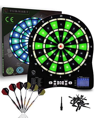 Turnart Diana Electrónica, Diana Electronica Profesional, Dardos Diana Electronica,6 Dardos Juego Digital con Sonido 48 Juegos 500 Variantes Turnart Diana Electrónica, Diana Electronica Profesional, Dardos Diana Electronica,6 Dardos Juego Digital con Sonido 48 Juegos 500 Variantes
