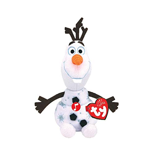 TY 41096 Olaf Snowman Frozen 2 - Disney - Reg W/Sound Beanie BABIE, Multicolor