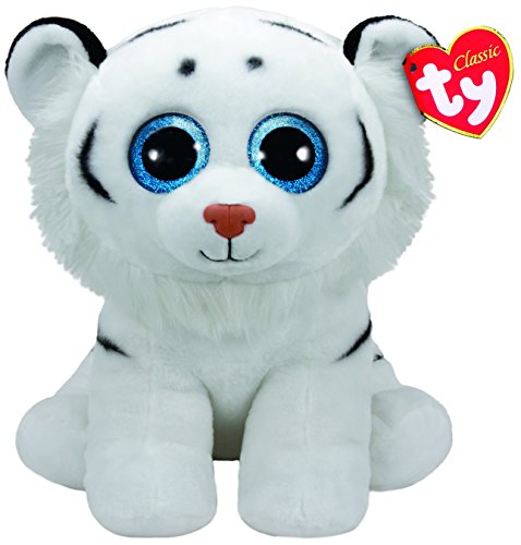 Ty- Beanie Babies Tundra, Tigre, Color Blanco, 40 cm (United Labels Ibérica 90227TY)
