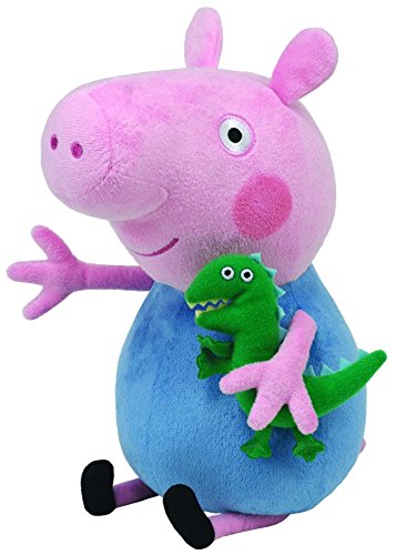 Ty Peppa Pig George - Peluche, Peppa le cochon, Peppa Large, 28 cm