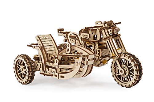 UGEARS maqueta Moto para Montar - Motocicleta Scrambler UGR-10 Puzzle 3D Adultos - Modelo mecánico de Moto uniqo - maquetas Madera - Rompecabezas Madera 3D para Construir - Kits de construcción 3D