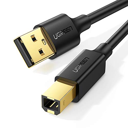 UGREEN Cable Impresora para HP Epson, Cable Largo de Impresora a Ordenador USB 2.0 Tipo A a Tipo B para Impresora Brother, Canon, Lexmark, Samsung, Escáner, Disco Duro, Fotografía Digital(1.5 Metros) UGREEN Cable Impresora para HP Epson, Cable Largo de Impresora a Ordenador USB 2.0 Tipo A a Tipo B para Impresora Brother, Canon, Lexmark, Samsung, Escáner, Disco Duro, Fotografía Digital(1.5 Metros)