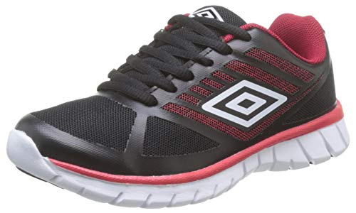 Umbro Lever Jr, Zapatillas de Running para Niños, Negro (Black/White/Red 137), 33 EU