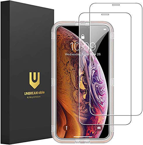 UNBREAKcable Protector Pantalla para iPhone 11 Pro/iPhone X/iPhone XS [2 Pack] - Cristal Vidrio Templado para iPhone 11 Pro/X/XS [2.5D Borde Redondo] [9H Dureza] [Alta Definicion] 5.8
