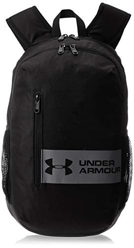 Under Armour Roland B Mochila con Dos Compartimentos Grandes con Cremallera, Unisex Adulto, Negro (Black/Black/Steel (002), Taglia única Under Armour Roland B Mochila con Dos Compartimentos Grandes con Cremallera, Unisex Adulto, Negro (Black/Black/Steel (002), Taglia única
