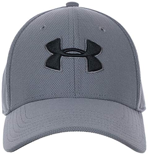 Under Armour UA Blitzing 3.0 Gorra para Hombre, Gorra con Visera Transpirable, cómoda Gorra Deportiva para Hombre con Banda de transpiración, Graphite/Black/Black (040), M/L