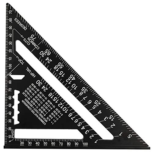 upain Regla Triangular Carpintero 7 Pulgadas 90 Grados 45 Grados Regla Cuadrada Alta Precisión Aleación de Aluminio Métrico/Imperial Ruler para Ingeniero Carpintero upain Regla Triangular Carpintero 7 Pulgadas 90 Grados 45 Grados Regla Cuadrada Alta Precisión Aleación de Aluminio Métrico/Imperial Ruler para Ingeniero Carpintero