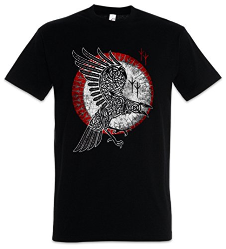 Urban Backwoods Norse Raven Camiseta De Hombre T-Shirt Negro Talla XL