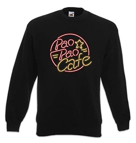 Urban Backwoods Pao Pao Cafe Sudadera para Hombre Sweatshirt Pullover Negro Talla XL
