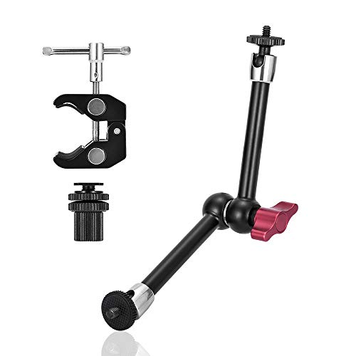 UTEBIT Brazo mágico Brazo articulado de 11 pulgadas Brazo de cámara con súper abrazadera 1/4 Zapata Carga máxima 3 kg para cámara DSLR, monitor de campo LCD, luz de flash UTEBIT Brazo mágico Brazo articulado de 11 pulgadas Brazo de cámara con súper abrazadera 1/4 Zapata Carga máxima 3 kg para cámara DSLR, monitor de campo LCD, luz de flash