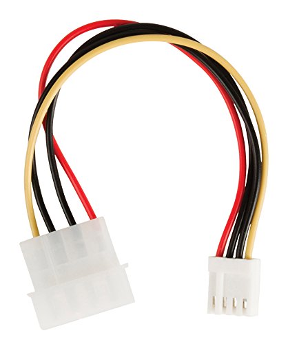 Valueline VLCP74040V015 - Cable (Molex (4-Pin), Macho/Macho, 0,15m, 7 cm, 9 cm, 2 cm) Negro, Rojo, Color Blanco, Amarillo