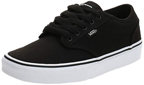 Vans Atwood, Sneaker Hombre, Negro (Black/White Canvas 187), 39 EU Vans Atwood, Sneaker Hombre, Negro (Black/White Canvas 187), 39 EU