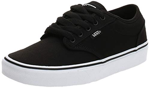 Vans Atwood, Sneaker Hombre, Negro (Black/White Canvas 187), 39 EU