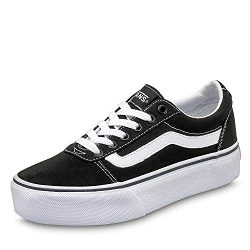 Vans Ward Platform Canvas Zapatillas Mujer, Negro (Canvas) Black/White 187), 38 EU (5 UK) Vans Ward Platform Canvas Zapatillas Mujer, Negro (Canvas) Black/White 187), 38 EU (5 UK)