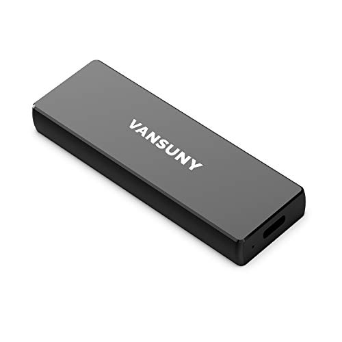 Vansuny 250GB Portable USB 3.1 External SSD Read/Write Speed up to 500MB/s Ultra-Slim USB-C High Speed Transfer Mobile Solid State Drive for Laptop, Tablet, PC and Android Phone, Black