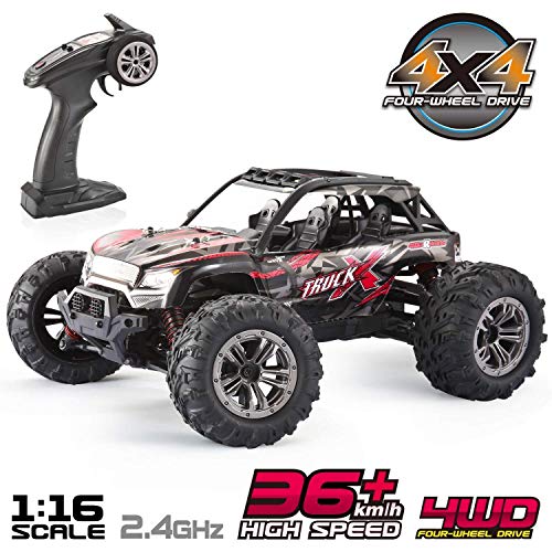 VATOS RC Coche Vehículo Todoterreno de Alta Velocidad 1:16 Escala 36 km/h 4WD 2.4 GHz Coche de Carreras Eléctrico Control Remoto Buggy Vehículo Camión Buggy de Juguete para Adultos y Niños VATOS RC Coche Vehículo Todoterreno de Alta Velocidad 1:16 Escala 36 km/h 4WD 2.4 GHz Coche de Carreras Eléctrico Control Remoto Buggy Vehículo Camión Buggy de Juguete para Adultos y Niños