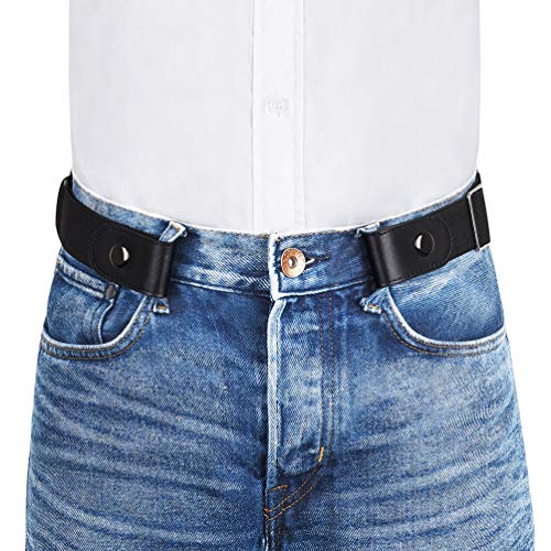 VBIGER Cinturón elástico invisible sin hebilla para hombres Ancho 1.4" Se ajusta a 30" -59" (A-Negro, 120cm) VBIGER Cinturón elástico invisible sin hebilla para hombres Ancho 1.4" Se ajusta a 30" -59" (A-Negro, 120cm)