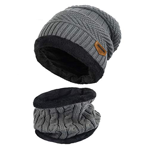 VBIGER Gorras Con Bufanda y Gorros de punto Sombreros de Invierno Hombre VBIGER Gorras Con Bufanda y Gorros de punto Sombreros de Invierno Hombre